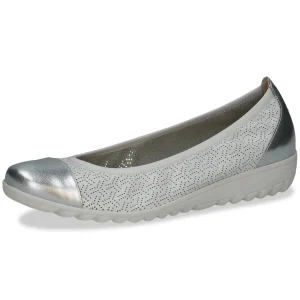 Caprice ballerines 22103 blanc argent