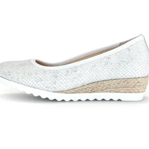 Gabor ballerines 42 641 blanc argent