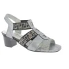 Geo reino nu pieds sandales vata argent