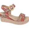 Geo reino nu pieds sandales viabe rouge