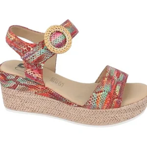 Geo reino nu pieds sandales viabe rouge