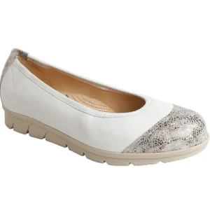 Houcke ballerines 77310 kb blanc argent