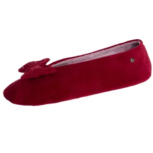 Isotoner chaussons 95991 rouge