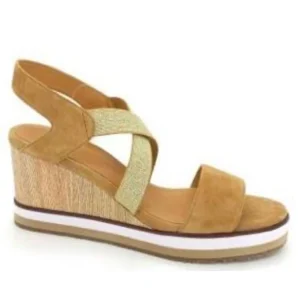 Mamzelle nu pieds sandales rikel camel