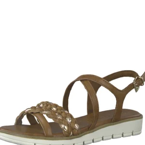 Marco tozzi nu pieds sandales 28608 20 cognac