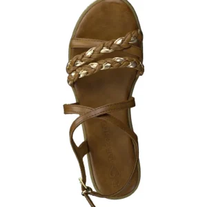 Marco tozzi nu pieds sandales 28608 20 cognac