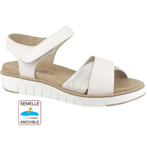 Mediloi nu pieds sandales romy 42 ecru