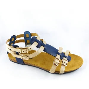 Plakton nu pieds sandales mam almond marine