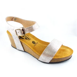Plakton nu pieds sandales brissa argent