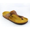 Plakton nu pieds sandales bolero marron