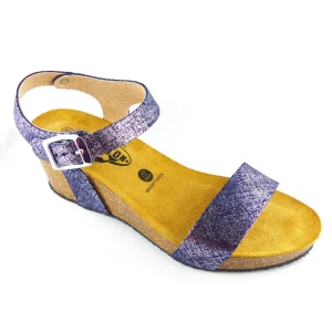 Plakton nu pieds sandales brissa bleu
