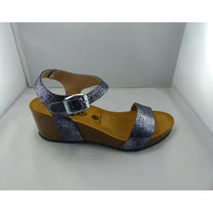 Plakton nu pieds sandales brissa bleu