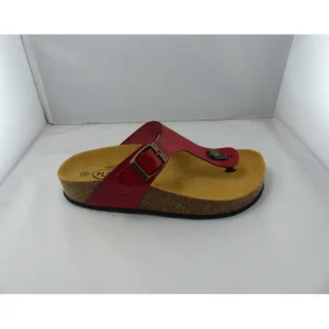 Plakton nu pieds sandales cp bolero rouge