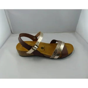 Plakton nu pieds sandales norte marron
