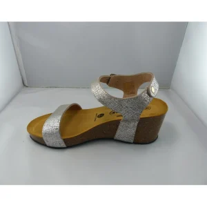 Plakton nu pieds sandales brissa argent