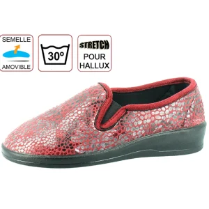 Polyflex chaussons 1641 2 bordeaux imprime