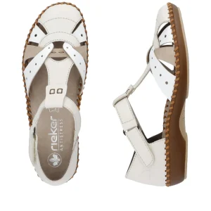 Rieker ballerines m1655 blanc beige
