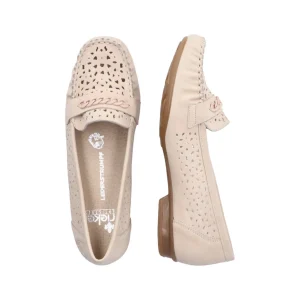 Rieker mocassins 40068 blanc beige