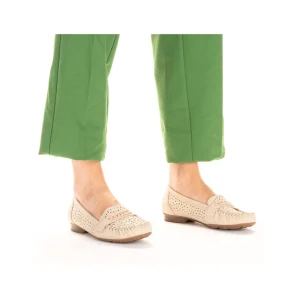 Rieker mocassins 40068 blanc beige