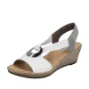 Rieker nu pieds sandales 624h6 blanc