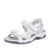 Rieker nu pieds sandales 68872 blanc multicouleurs