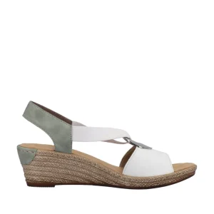 Rieker nu pieds sandales 624h6 blanc