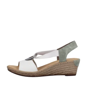 Rieker nu pieds sandales 624h6 blanc