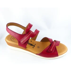 Jordana nu pieds sandales 681 rouge