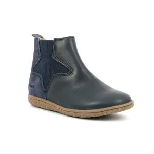 Kickers bottines vermillon marine