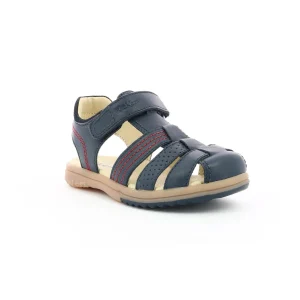Kickers nu pieds sandales platinium marine