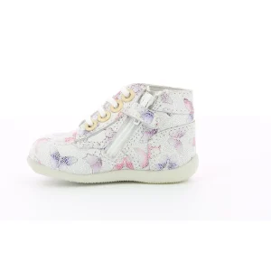 Kickers premiers pas bonzip 2 blanc