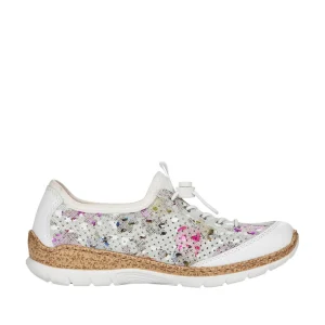 Rieker chaussures a lacets n42v1 blanc