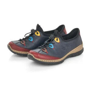 Rieker chaussures a lacets n3271 35 bleu multicouleurs