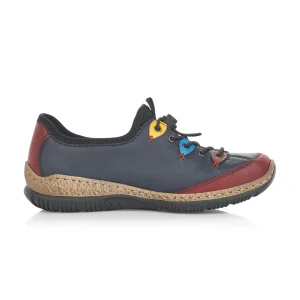 Rieker chaussures a lacets n3271 35 bleu multicouleurs