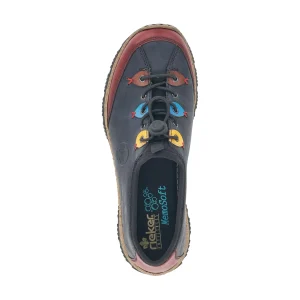 Rieker chaussures a lacets n3271 35 bleu multicouleurs