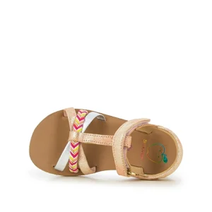 Shoopom nu pieds sandales goa salome corail